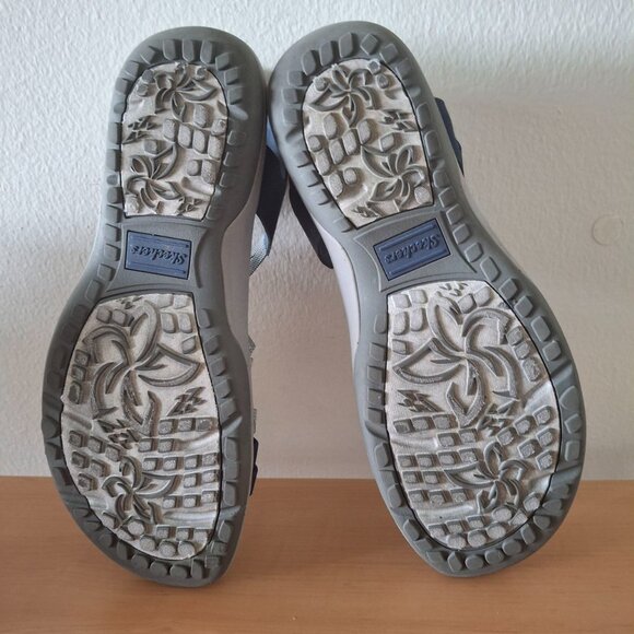 Skechers Women's Memory Foam Sandals - Size 8 - Black-Gray Straps - Picture 5 of 6